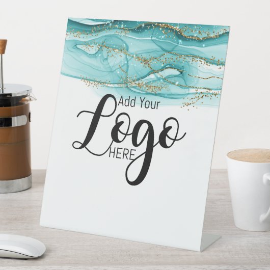 aquamarine Tinte für das Firmenlogo Sockelschild (In Situ)