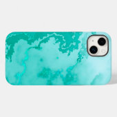 Aquamarine Tinte verschüttetes Foto Case-Mate iPhone Hülle (Rückseite (Horizontal))