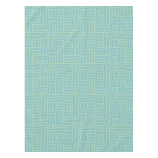Aquamarine Tintenkleber Streifen Tischdecke (Vorderseite)