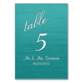 Aquamarine Tischnummer (Vorderseite)