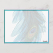 Aquamarine Tischnummer von Blue Peacock Plume (Rückseite)