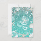 Aquamarine Tischnummer von Meeresfrüchten und Blas (Rückseite)