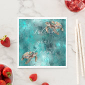 Aquamarine Traumschildkröten Serviette (Beispiel)