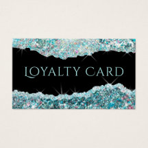 Aquamarine Treuekarte für Glitzer