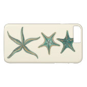 Aquamarine Triple Starfish Case-Mate iPhone Hülle (Rückseite (Horizontal))