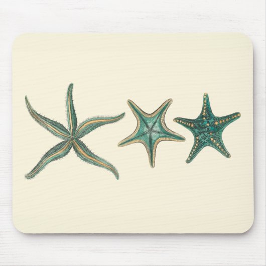 Aquamarine Triple Starfish Mousepad (Vorne)