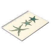Aquamarine Triple Starfish Notizblock (Linke Seite)
