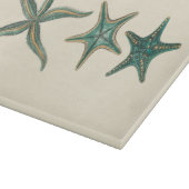 Aquamarine Triple Starfish Schneidebrett (Ecke)