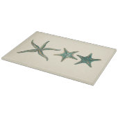Aquamarine Triple Starfish Schneidebrett (Ecke)