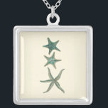Aquamarine Triple Starfish Versilberte Kette<br><div class="desc">Dieses Bild der verschiedenen Arten von Seestern wird eine großartige Ergänzung in Ihrer Sammlung von Meerestieren sein. Sie können sich am Strand vorstellen, auf der Suche nach Seestern oder im Sand zu spielen. Dieses Bild ist perfekt für diejenigen, die das Leben im Meer Liebe und gewollt, es überall zu nehmen,...</div>