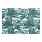 Aquamarine Tropenpalme Kissenbezug (Rückseite-Links)