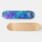 Aquamarine Tropfen Abstraktion in blaurosa Skateboard (Horizontal)