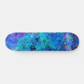 Aquamarine Tropfen Abstraktion in blaurosa Skateboard (Horizontal)