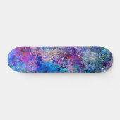 Aquamarine Tropfen Abstraktion in blaurosa Skateboard (Horizontal)