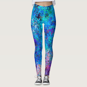 Aquamarine Tropfen Abstraktion Leggings