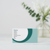 aquamarine Tropfentropfen: 2 mit Seiten versehen: Visitenkarte (Stehend Vorderseite)