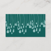 aquamarine Tropfentropfen: 2 mit Seiten versehen: Visitenkarte (Rückseite)