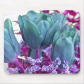 Aquamarine Tulips Mousepad (Vorne)