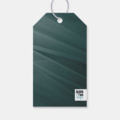 Aquamarine Tulle Textur Geschenkanhänger (Rückseite)