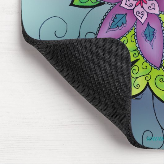 Aquamarine Tulpen Mousepad (Ecke)