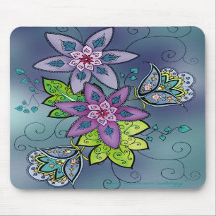 Aquamarine Tulpen Mousepad