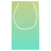 Aquamarine Türkis bis Gelb strahlend Kleine Geschenktüte (Rückseite)