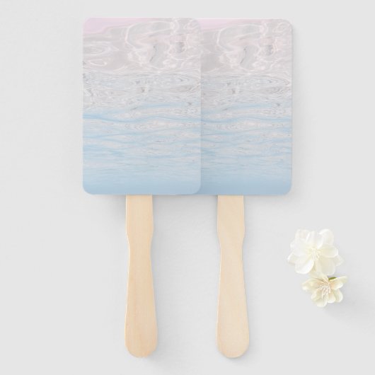 Aquamarine Türkise Blue Summer Waves Blank Fächer (Vorne und Hinten)