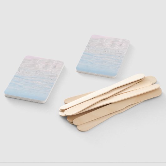 Aquamarine Türkise Blue Summer Waves Blank Fächer (Non-assembled)