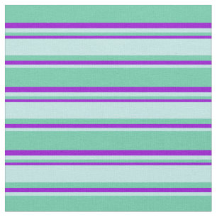 Aquamarine, türkisfarbene und dunkle violette Lini Stoff