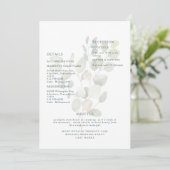 Aquamarine Typografie im Detail Einladung (Stehend Vorderseite)