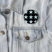 Aquamarine u. schwarze Sterne Button (Beispiel)