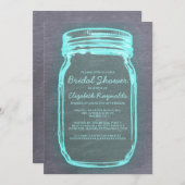 Aquamarine u. silberne einladung (Vorne/Hinten)