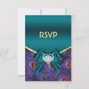 Aquamarine UAWG Pflaume RSVP Karte