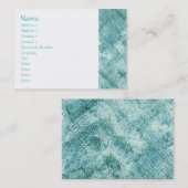 Aquamarine übergroße Geschäfts-Karten Visitenkarte (Vorne/Hinten)