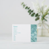 Aquamarine übergroße Geschäfts-Karten Visitenkarte (Stehend Vorderseite)