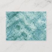 Aquamarine übergroße Geschäfts-Karten Visitenkarte (Rückseite)