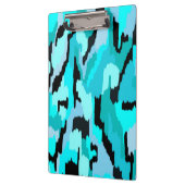 Aquamarine und Abstrakte Schwarzweißdrucke Klemmbrett (Links)