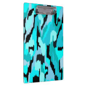 Aquamarine und Abstrakte Schwarzweißdrucke Klemmbrett (Rechts)