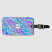 Aquamarine und Amethyst Crystal Gepäckanhänger (Vorderseite (Horizontal))