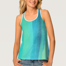 Aquamarine und Aqua Ladys Top