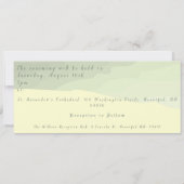 Aquamarine und arabische Einladung zur Hochzeit (Rückseite)