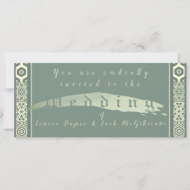 Aquamarine und arabische Einladung zur Hochzeit