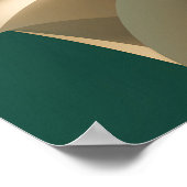 Aquamarine und beige abstrakte 3D-Wandkunst Poster (Ecke)