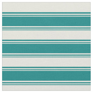 Aquamarine und beige farbige Streifen/Linienmuster Stoff