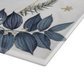 Aquamarine und beige Mandala Grafik Schneidebrett (Ecke)