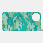 Aquamarine und blaue Camouflage Case-Mate iPhone Hülle (Rückseite (Horizontal))
