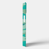 Aquamarine und blaue Camouflage Case-Mate iPhone Hülle (Rückseite / Rechts)