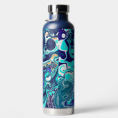 Aquamarine und blaue Flüssig-Kunstflasche Trinkflasche (Rechts)