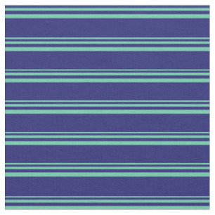 Aquamarine und blaue Linien in der Nacht Stoff