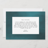 Aquamarine und blaue Wasserfarben Kristalle Foto A Dankeskarte (Rückseite)